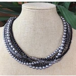 premier designs jewelry Dark Color Faux Pearls Multiple Layers